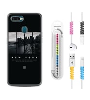 Oppo A5S A15 A16 A54 A55 A73 A74 Kılıf Kablo Koruma Spiral Silikon New York 1612