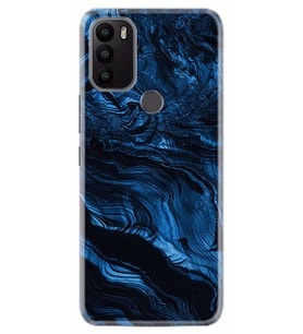 General Mobile GM 21 Plus Kılıf Desenli Silikon Blue MArble 1379