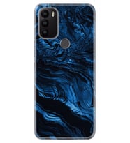 General Mobile GM 21 Plus Kılıf Desenli Silikon Blue MArble 1379