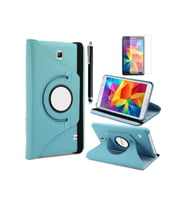 Samsung Galaxy Tab 4 7.0 T230 Uyumlu Zore Dönebilen Standlı Kılıf (Mavi)