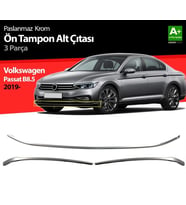 Drs Tuning Passat Uyumlu B8.5 Krom Ön Tampon Alt Çıtası 3 Parça 2019 Ve Sonrası
