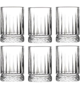 6 Adet Cam Tekila Bardağı - 60 ML Kristal Desenli, Çok Amaçlı Kahve Yanı, Su ve Meşrubat İçin Tekila Shot Bardağı