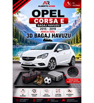 Opel Corsa E Bagaj Havuzu_ 2015 - 2019 Araca Özel 3D Bagaj Havuzu