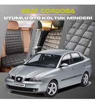 Seat Cordoba Antrasit Renk Tay Tüyü Cepli & Terletmez Sırtlı Oto Koltuk Minder Seti - Koltuk Koruma Kılıfı (ÖN & ARKA TAM SET)