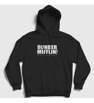 Presmono Unisex Beyaz Dunder Mifflin Dizi The Office Kapüşonlu Sweatshirt 345313tt (Siyah)