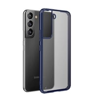 Microsonic Samsung Galaxy S22 Kılıf Frosted Frame Lacivert