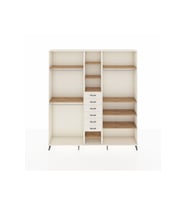 Arges Dolap 10 Raflı 6 Çekmeceli 3 Askılı 220x30x243 Aytaşı-Çam/Aytaşı