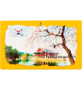 Güney Kore Temalı Ahşap Fresco Tablo (Karışık)