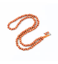 Meram Kavak 99luk Küre Kesim 7.5mm Namaz Tesbihi-Turuncu