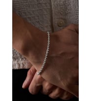 925 Ayar Gümüş Old Money Kalemli Burma Halat Bileklik