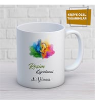 Kişiye Özel İsim Yazılabilir Resim Öğretmeni Kupa Bardak
