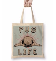 Pug Life Köpek Bez Çanta Uzun Saplı