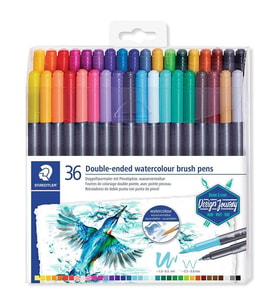 Staedtler Marsgraphic Duo Çift Taraflı Fırça Uçlu Marker 36 RENK SET 