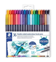 Staedtler Marsgraphic Duo Çift Taraflı Fırça Uçlu Marker 36 RENK SET 