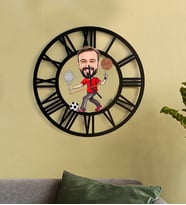 Kişiye Özel Beden Eğitimi Öğretmeni Karikatür 3D Ahşap Mdf Duvar Saati 141