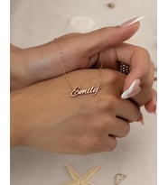Kişiye Özel İsim Kolye 925K Gümüş (Rose)