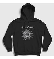 Presmono Unisex Beyaz Gray Alice In Chains Kapüşonlu Sweatshirt 7663tt (Siyah)