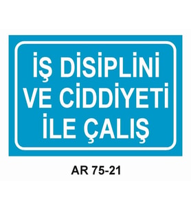 İŞ GÜVENLİĞİ UYARI LEVHASI 1 ADET PVC 21 X 29CM