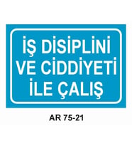 İŞ GÜVENLİĞİ UYARI LEVHASI 1 ADET PVC 21 X 29CM