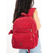 Ultra Hafif Çok Cepli Orta Boy Sırt Çantası Kırmızı (Model: 571-3E)
