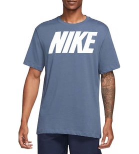 Nike Sportswear Swoosh Logo Tee T Shirt Unisex Baskılı Tişört Mavi