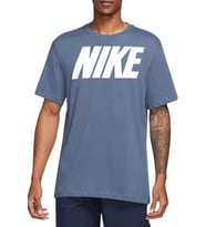 Nike Sportswear Swoosh Logo Tee T Shirt Unisex Baskılı Tişört Mavi