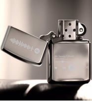 BK Gift Kişiye Özel İsimli Spotify Barkodlu Silver Benzinli Metal Çakmak-1