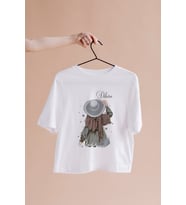 Kız Karakter Tasarımlı Tişört Kişiye Özel ( Unisex - Büyük - Çocuk )