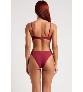 Kadın Bikini Takımı Bralette Balensiz Zebra Desenli Aksesuarlı Normal Bel Slip Kesim Örme Kumaş