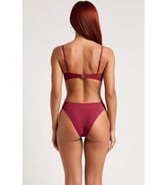 Kadın Bikini Takımı Bralette Balensiz Zebra Desenli Aksesuarlı Normal Bel Slip Kesim Örme Kumaş