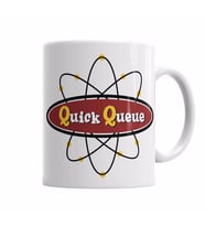 Atomic Symbol Quck Queue Logo Kupa Bardak Porselen