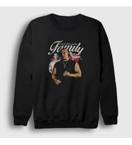 Presmono Unisex Siyah Family Fast And Furious Hızlı ve Öfkeli Sweatshirt 421081tt