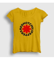 Presmono Kadın Sarı Logo Red Hot Chili Peppers T-Shirt 107439tt (Sarı)