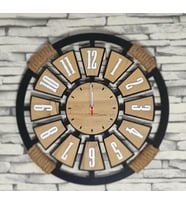 Kişiye Özel Dekoratif Ahşap Duvar Saati 40 cm