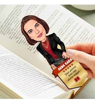 Mükemmel Kadın Karikatürlü Kitap Okuma Ayracı