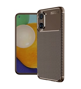 Xiaomi Poco X7 Pro Kılıf Auto Focus Karbon Kapak - Kahverengi