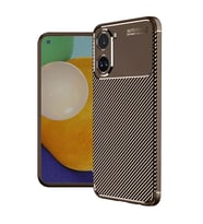 Xiaomi Poco X7 Pro Kılıf Auto Focus Karbon Kapak - Kahverengi