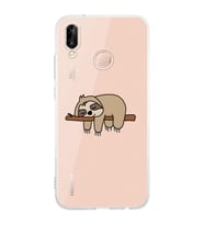 Huawei P20 Lite Uyumlu Baskılı Yumuşak Silikon Şeffaf Telefon Kılıfı
