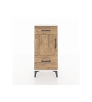 Arges Komodin Tek Raflı 2 Çekmeceli Tek Kapaklı 44x30x96 Aytaşı-Çam