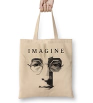 John Lennon Imagine Face Bez Çanta Uzun Saplı