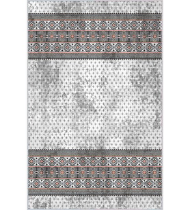 Eliana Home Baskılı, Yıkanabilir Kaymaz Taban Salon Halısı LNA0064-SM19 100x150 cm (Gri)