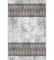 Eliana Home Baskılı, Yıkanabilir Kaymaz Taban Salon Halısı LNA0064-SM19 100x150 cm (Gri)