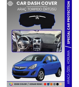 OPEL CORSA D (2006-2014) Torpido Örtüsü Ön Göğüs Halı Torpido Koruma Birebir Uyum Kaymaz Özel Kesim