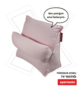 Sırt Destek Yastığı - Bel, Boyun Destekli Yastık TV Yastığı Okuma Yastığı Ameliyat Sonrası (Pembe)
