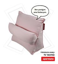 Sırt Destek Yastığı - Bel, Boyun Destekli Yastık TV Yastığı Okuma Yastığı Ameliyat Sonrası (Pembe)