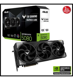 Asus Tuf-rtx5080-o16g-gamıng, 16gb, 256bit, Gddr7, 2xhdmı, 3xdp Gamıng Ekran Kartı