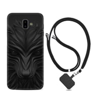 Samsung J6 Plus J7 Prime J7 Pro M20 Kılıf Boyun Askılı Silikon Black Fox 1325