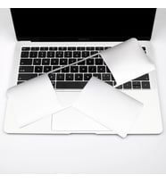 Macbook Air Sticker Touchpad Film Koruyucu (USB’li Model 2010/2017) A1369 A1466 ile Uyumlu (Gümüş)