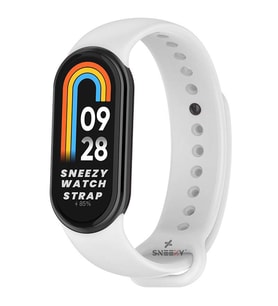 Sneezy Mİ Band 8 İle Uyumlu PureLux Soft Silikon Kordon (Beyaz)