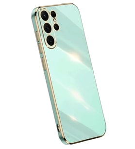 Newface Samsung Galaxy S25 Ultra Kılıf Volet Silikon - Açık Yeşil